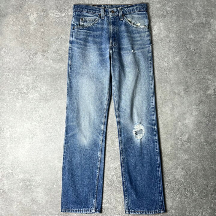 楽天市場】ヒゲ 80s Levis 505 クラッシュ デニム パンツ 29 30 / 80 
