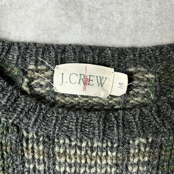 楽天市場】90s 巨人タグ J.CREW チェック ウール ニット セーター M 