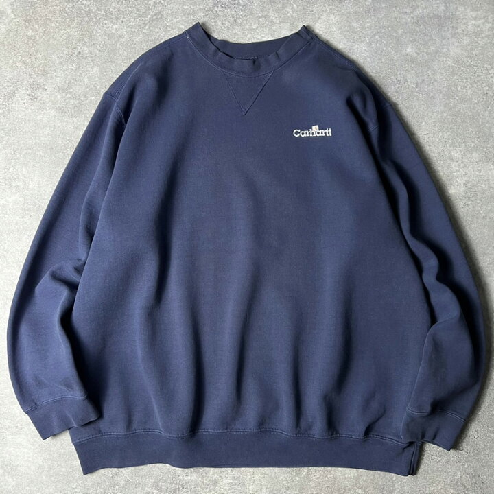 楽天市場】90s Carhartt ワンポイント ロゴ 刺繍 前V スウェット 