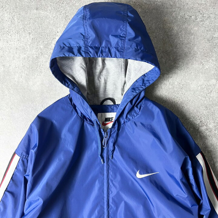 楽天市場】90s NIKE スウォッシュ 刺繍 フルジップ ナイロン パーカー 