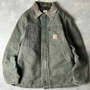 90s USA Carhartt  LeBO Ci[ _bN gfBVi R[g L / 90N AJ J[n[g WPbg XO[ I[u