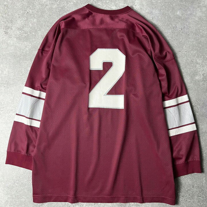 楽天市場】80s USA製 Champion Vネック 7分袖 ナンバリング プリント 