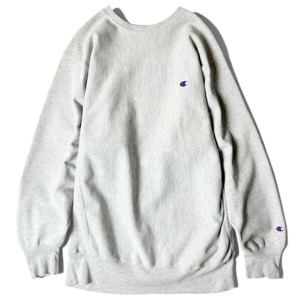 90s Champion リバースウィーブ スウェット トレーナー / 90年代 オールド チャンピオン 霜降り グレー ワンポイント ロゴ 刺繍 目あり 【中古】 古着 アメリカ古着 USED ユーズド 中古 VINTAGE US古着 アメカジ
