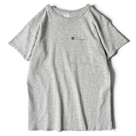 80s USA製 Champion 88/12 スクリプト ロゴ プリント 半袖 Tシャツ M / 80年代 アメリカ製 チャンピオン ビンテージ 霜降り グレー シングル 【中古】 古着 アメリカ古着 USED ユーズド 中古 VINTAGE US古着 アメカジ