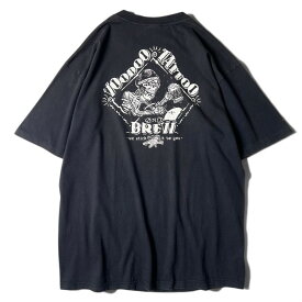 90s Crazy Shirts 企業物 スカル タトゥー 両面 プリント 半袖 Tシャツ XL / 90年代 オールド シングル ステッチ ブラック 黒 企業 ビール 【中古】 古着 アメリカ古着 USED ユーズド 中古 VINTAGE US古着 アメカジ