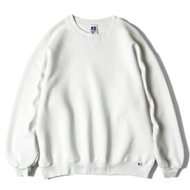 90s USA製 RUSSELL 無地 前V スウェット トレーナー XXL / 90年代 アメリカ製 オールド ラッセル 裏起毛 ホワイト 白 スエット 【中古】 古着 アメリカ古着 USED ユーズド 中古 VINTAGE US古着 アメカジ