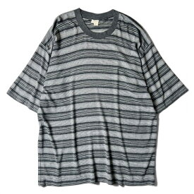 90s USA製 TEAZE マルチカラー ボーダー 半袖 Tシャツ / 90年代 アメリカ製 オールド ボーダーT モノトーン 【中古】 古着 アメリカ古着 USED ユーズド 中古 VINTAGE US古着 アメカジ