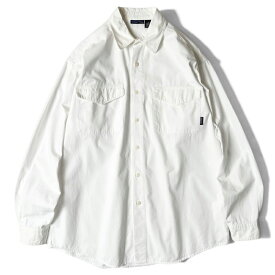 雪なし 90s 93年製 Patagonia 長袖 コットン キャンバス シャツ M / 90年代 オールド パタゴニア 無地 ワーク ホワイト 白 MUKESKIN 【中古】 古着 アメリカ古着 USED ユーズド 中古 VINTAGE US古着 アメカジ