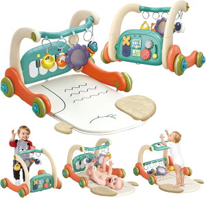【送料無料】3IN1 ベビージム ベビープレイマット 赤ちゃん おもちゃ 新生児 おもちゃ 音楽&ライト 押し車 室内遊具 折りたたみ 赤ちゃん・幼児おもちゃ 室内遊具 ベビージム ・ プレイマッ