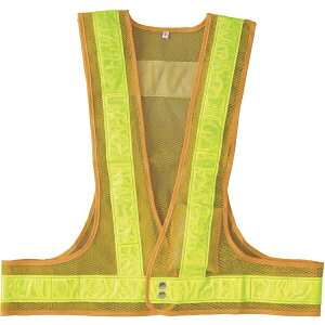 LED安全ベスト 黄メッシュ地/黄LED/蛍光黄反射 フリーサイズ 238095 日本緑十字