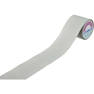 滑り止めラインテープ 白 100mm幅×5m アルミ+鉱物粒子 屋外用 260161 日本緑十字