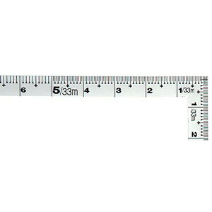 シンワ測定 曲尺 厚手広巾 シルバー 1尺6寸 表裏同目 4段目盛 10456