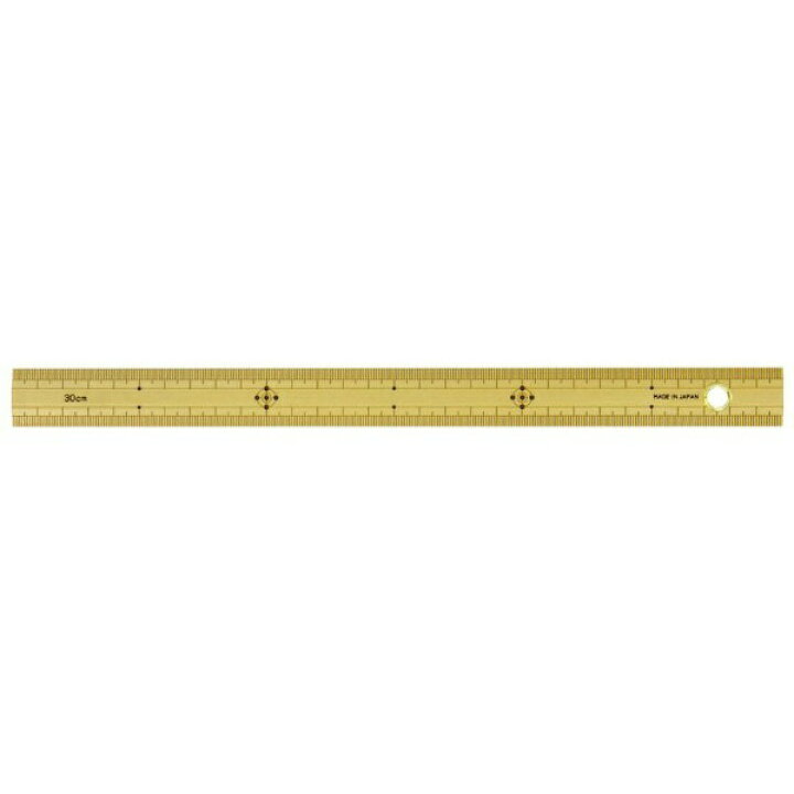 シンワ測定 竹製ものさし 30cm 上下段1mmピッチ ハトメ付 71760 資材・印刷のルネ 