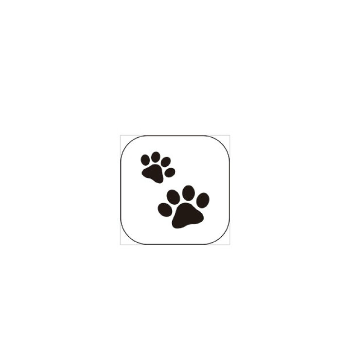楽天市場 猫の肉球イラスト 小2個 75 75mm 無反射 ステッカー シールタイプ 資材 印刷のルネ 楽天市場店