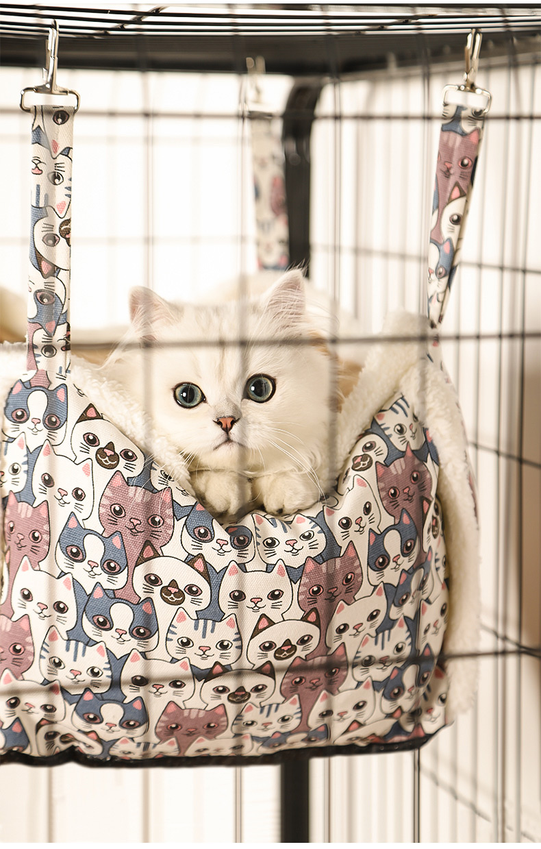 楽天市場】猫 ハンモック ゲージ用 ふわふわ 折りたたみ 持ち運び ネコ 