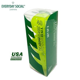 【19日〜マラソン終了まで！最大2000円OFFクーポン】EVERYDAY SOCIAL ピックルボール THE ASAMA CLASSIC 屋外用ボール 40hole 3個入 ネオンイエロー アウトドア グリーン エブリデイソーシャル