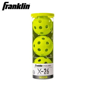 【19日〜マラソン終了まで！最大2000円OFFクーポン】フランクリン Franklin ピックルボール PICKLBALL X-26 3PK 3個入り 屋内用 インドア 26hole ライムグリーン 52900 Indoor Pickleballs LIME GREEN 3Packs
