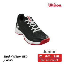 【マラソン限定！最大2000円OFFクーポン】WILSON ラッシュプロジュニアL RUSH PRO JR L オールコート WRS333010 ブラック ウィルソン テニス キッズ 子供 シューズ 小学生 2024SS JUNIOR