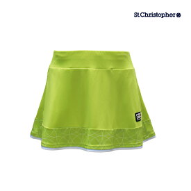 【超Pバック祭限定！最大1000円OFFクーポン】St.Christopher クロワゾンゲームスコート STC-BDW2362-LG 2024SS ライムグリーン セントクリストファー レディース テニス