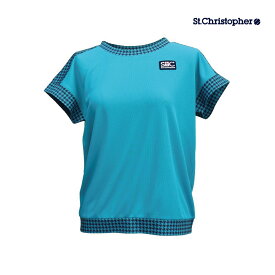 【超Pバック祭限定！最大1000円OFFクーポン】【SALE】St.Christopher ピエドプルエッジゲームシャツ STC-BCW6425-TQ 2023FW ターコイズ セントクリストファー レディース テニス
