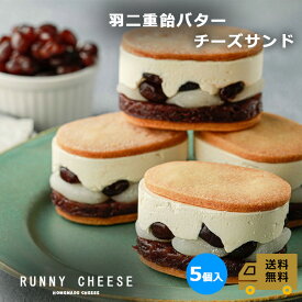 【RUNNYCHEESE】【羽二重あんバターチーズサンド】~5個入~ ラニーチーズ バターサンド チーズサンド あんこ 美味しいスイーツ 詰め合わせ インスタ映え おしゃれ 絶品 お取り寄せスイーツ 可愛い 餡子 スイーツギフト プレゼント 父の日スイーツギフト 父の日ギフトスイーツ