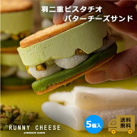 【エントリーでP10倍&5%OFF 19日20:00~26日01:59】【RUNNYCHEESE】【 羽二重ピスタチオバターサンド 5個…