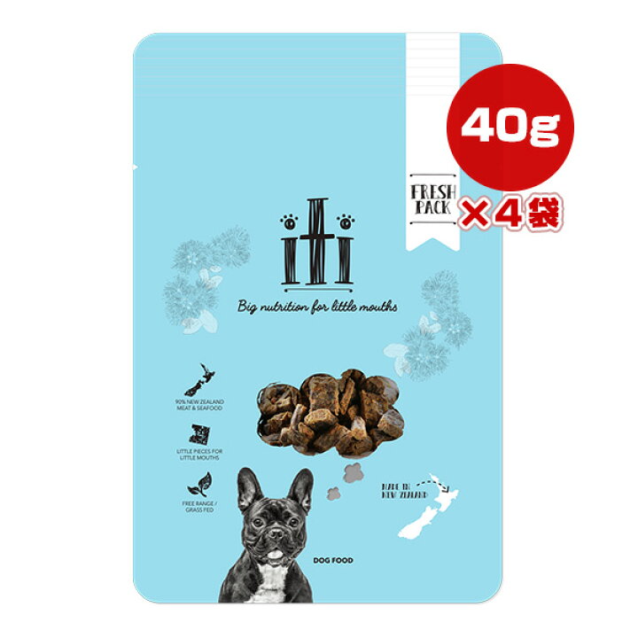 イティドッグ ビーフ＆イール[うなぎ] ディナー 40g×4袋 ▽b ペット フード 犬 ドッグ エアドライ製法 総合栄養食 iti  RunPet