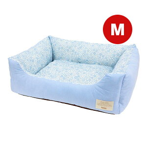 Homey ひんやり冷感 プチ・フルール スクエアベッド M スモーキーブルー ペットプロ ▼a ペット グッズ 犬 ドッグ 猫 キャット 春夏 PetPro