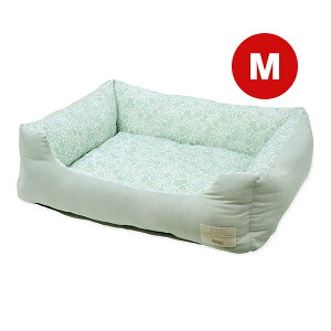 Homey ひんやり冷感 プチ・フルール スクエアベッド M スモーキーグリーン ペットプロ ▼a ペット グッズ 犬 ドッグ 猫 キャット 春夏 PetPro