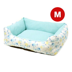 Homey レトロフルーツ スクエアベッド M スモーキーブルー ペットプロ ▼a ペット グッズ 犬 ドッグ 猫 キャット 春夏 PetPro