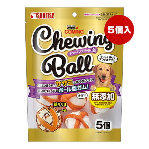 ゴン太のカミング チューイング ボール 5個 マルカン ▼a ペット フード 犬 ドッグ おやつ ガム デンタルケア 無添加 SGN-287