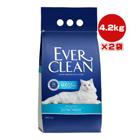 エバークリーン エクストラフレッシュ 芳香タイプ 4.2kg×2袋 新東亜交易 ▼g ペット グッズ 猫 キャット トイレ 猫砂 ベントナイト 消臭 固まる