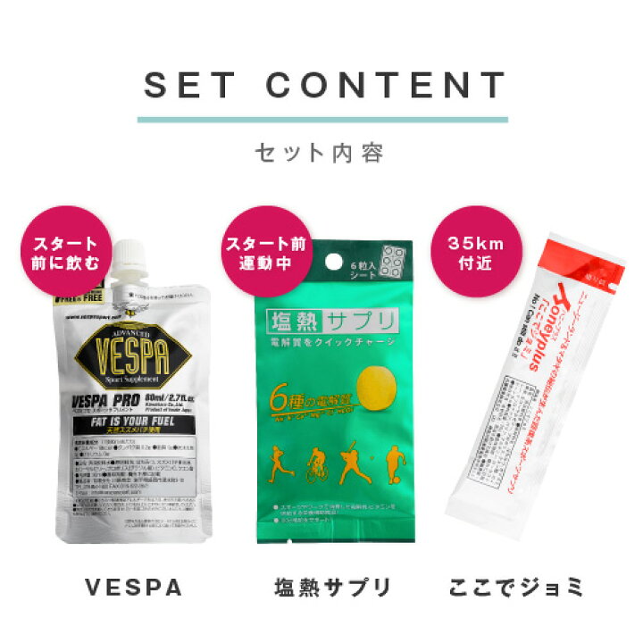 楽天市場 コーヒー味出ました メダリスト Rws フルマラソン完走セット 基本ベース４つ Vespa Pro ここでジョミ 2run 塩熱サプリ 選べる4種類 スタミナ サプリ 栄養 チャージ Run Walk Style 楽天市場店