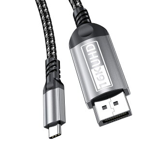 USB Type C to DisplayPort �P�[�u�� 1.5m 1.8m 2m 16K��60Hz 8K��60Hz 4K@144Hz �^�C�vC to �f�B�X�v���C�|�[�g �ϊ� DisplayPort2.1 �f�B�X�v���[�|�[�g�P�[�u�� iPhone 17/16 MacBook Pro iPad Mini Surface Go XPS Chromebook �Ȃǂ�