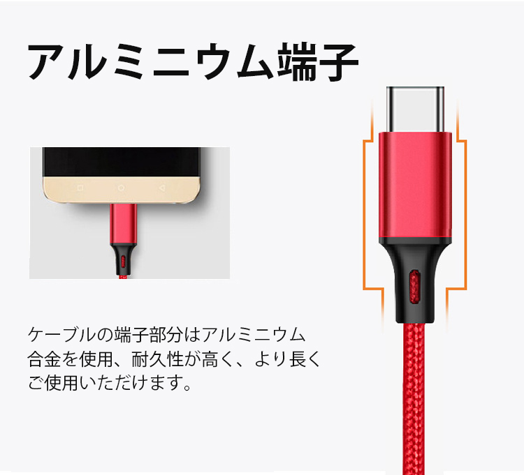 楽天市場】【お得2本セット】USB-C Type-Cケーブル タイプC 1m USB-C 