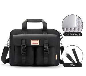 【防圧・防水・高機能PCバッグ】雨に強い マルチビジネスバッグ ノートパソコンバッグ ブリーフケース 男女兼用 マックブック おしゃれ 合格祝い 通学・ 通勤・営業に最適♪ iPad Air macbook Su