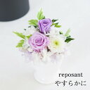 プリザーブドフラワー 仏花 ミニ 仏壇用 小さい お供え 花 【ルポゾン】 フラワー アレンジメント 紫 お悔やみ 四十九日 49日 法事 法要 1周忌 一周忌 初七日 七回忌 命日 おしゃれ お盆 初盆 新盆 ブリザードフラワー プリザードフラワー プリザーブド 即日発送 送料無料
