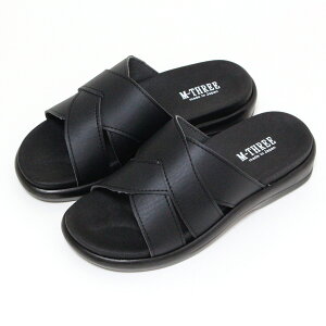 外履きサンダル ソフトインソール クロスバンド メンズサイズ M L LL 2033 合皮 ギフト 美脚 ウレタンソール 日本製