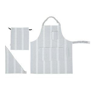キッズエプロン 3点セット ヴィエレッサ 120〜140cm 三角巾 巾着袋付き ゴム入り仕様 サイズ調節可 綿100% vieressa 子ども ジュニア メール便 送料無料