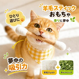猫 おもちゃ 綿棒 羊毛フェルト またたび入り キャットニップ 噛むおもちゃ 猫じゃらし デンタルケア 歯磨き 一人遊び 室内遊び 丈夫 ストレス解消 運動不足 退屈解消 子猫 成猫 猫用品