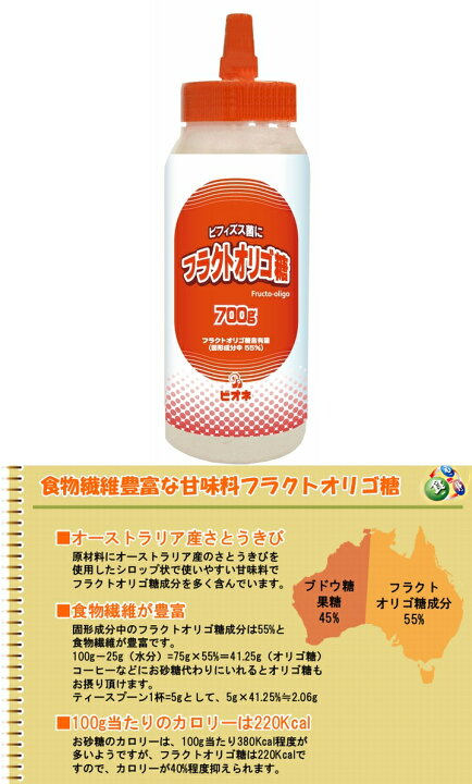 楽天市場】【送料無料】フラクトオリゴ糖（1400g) ×2本《食物 