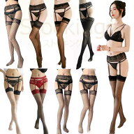 【999円以上で送料無料】ガーターストッキング セクシー ストッキング 網タイツ ニーハイ サスペンダース…