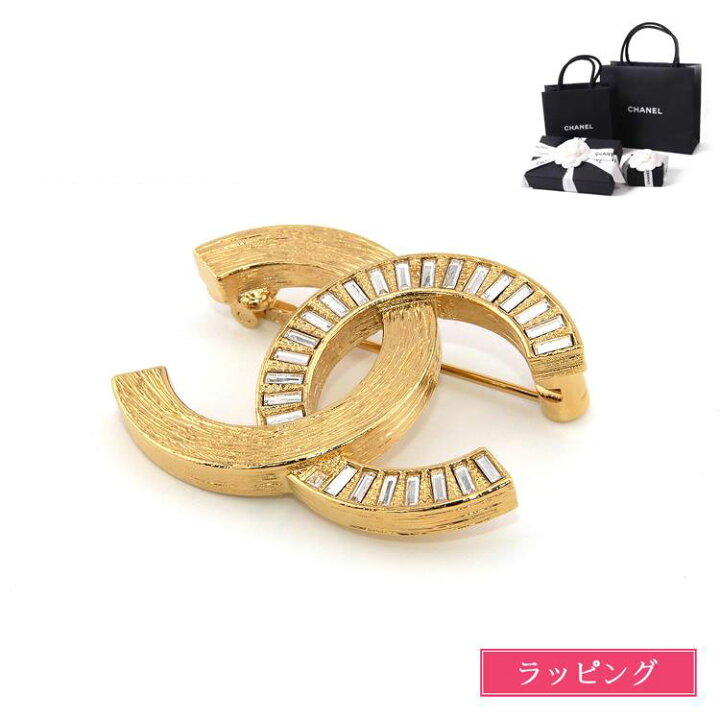楽天市場】シャネル ブローチ アクセサリー CCマーク メタル ゴールド 