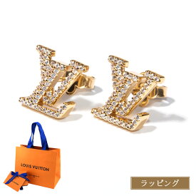 Luis Vuitton ルイヴィトン ピアス ゴールド LV アイコニック ストラス M00609 モノグラム アクセサリー レディース ブランド 正規品 新品 ギフト クリスマス プレゼント 実用的 女性 誕生日 両耳用 おしゃれ 可愛い ヴィトン ビトン