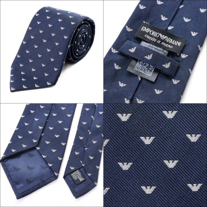 超美品 【エンポリオアルマーニ EMPORIO ARMANI】 そし 総柄 小紋柄 絹  