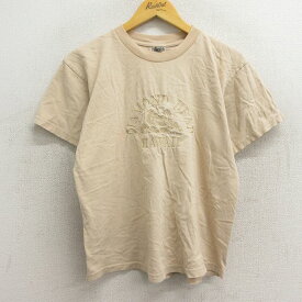 【中古】古着 半袖 ビンテージ ヴィンテージTシャツ メンズ 90年代 90s ダイヤモンド ヘッド ハワイ 刺繍 コットン クルーネック 丸首 USA製 アメリカ製 ベージュ カーキ Mサイズ 中古 | 春夏 夏物 夏服 ヴィンテージTシャツ メンズファッション カットソー ティーシャ 2OF