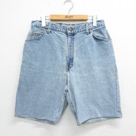 【中古】古着 リーバイス Levis ショートパンツ ショーツ メンズ 00年代 00s 紺 ネイビー デニム W32 中古 ボトムス 短パン ショーパン ハーフ | 春夏 春物 春服 夏物 夏服 半ズボン カジュアル メンズファッション ファッション おしゃれ 2OF