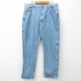 【中古】古着 ラングラー Wrangler ジーンズ メンズ 90年代 90s コットン USA製 アメリカ製 紺 ネイビー デニム W39 中古 ボトムス ジーパン Gパン ロングパンツ | 春夏 春物 春服 秋冬 秋物 秋服 長ズボン カジュアル メンズファッション ファッション おしゃれ 2OF