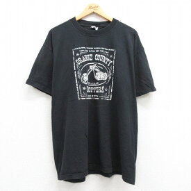 【中古】古着 半袖 ビンテージ ヴィンテージTシャツ メンズ 00年代 00s オレンジカウンティチョッパーズ バイク 大きいサイズ 2L LL ビッグシルエット ゆったり ビッグサイズ オーバーサイズ コットン クルーネック 丸首 黒 ブラック XLサイズ 中古 | 春夏 夏物 夏服 2OF