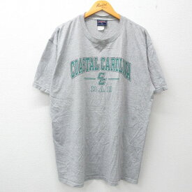 【中古】古着 ジャンスポーツ 半袖 ビンテージ ヴィンテージTシャツ メンズ 00年代 00s コースタルカロライナ 大きいサイズ 2L LL ビッグシルエット ゆったり ビッグサイズ オーバーサイズ クルーネック 丸首 グレー 霜降り XLサイズ 中古 | 春夏 夏物 夏服 ヴィンテー 2OF